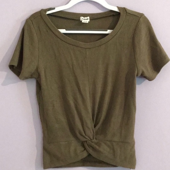 Garage Twist Front T-Shirt - Picture 1 of 3